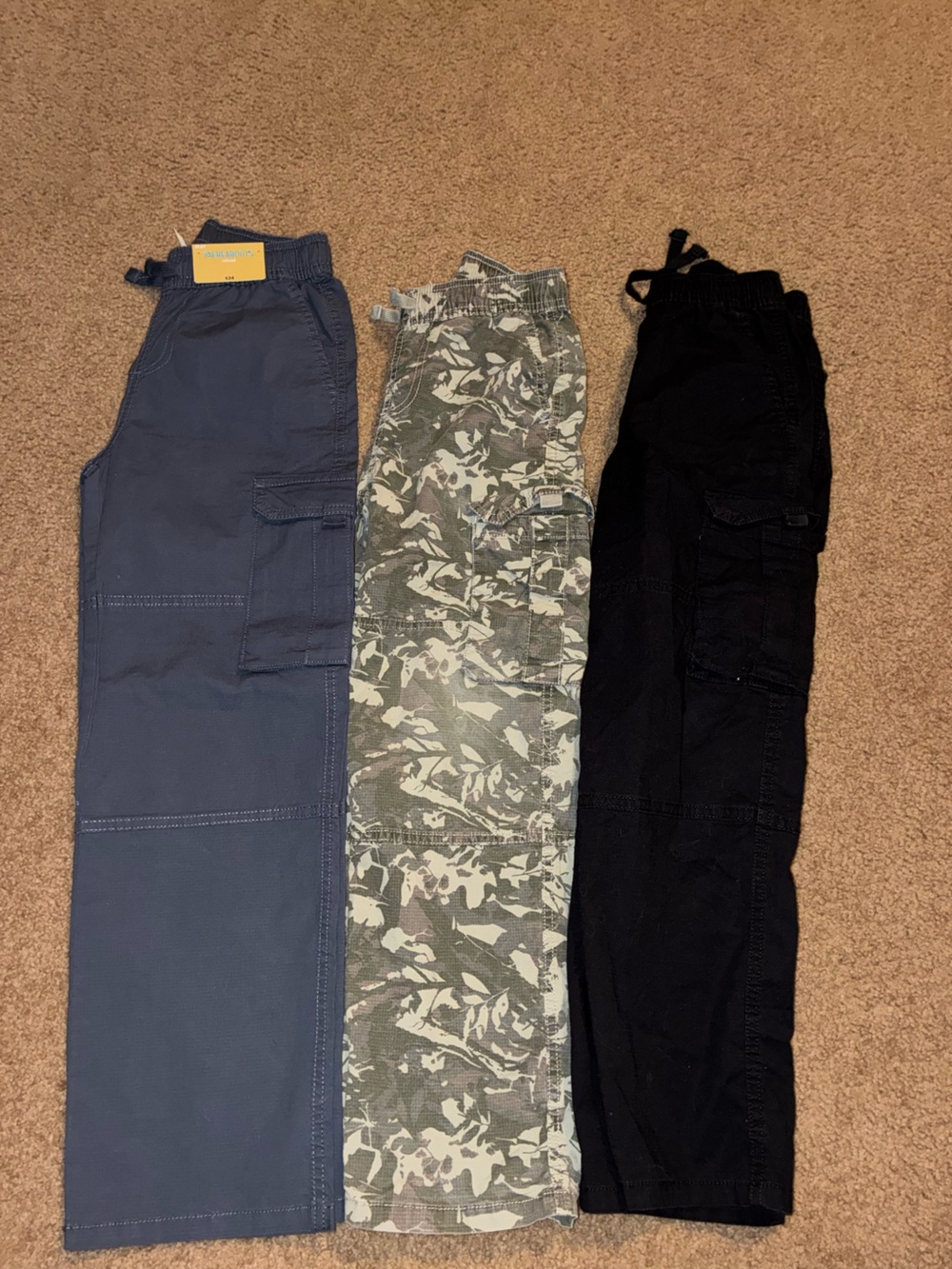 Kids Cargo Joggers - Navy, Camo & Black